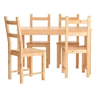 IKEAダイニングテーブル、椅子4脚