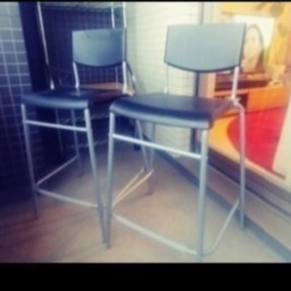 IKEA イケア ストゥール 二脚セット 椅子 ベランダ キッチン