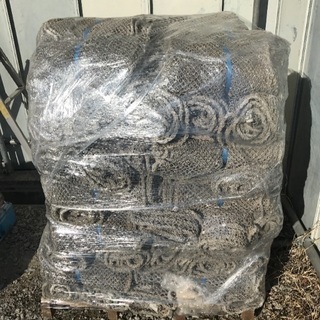 仮設足場資材 　防炎ラッセル安全ネット０．５×６M　白　 中古　 １枚単価１，８００円税込   合計数量１００枚　 合計金額１８０，０００円税込
