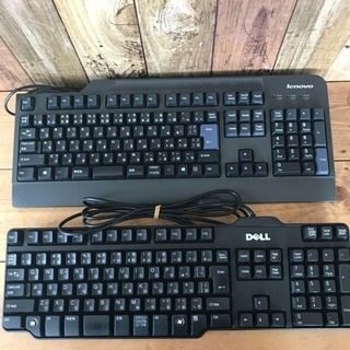 二台セットLenovo、Dell USBキーボード
