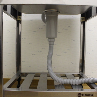 中古　AZUMA　ステンレス１槽シンク　バックガード付