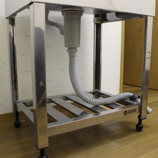 中古　AZUMA　ステンレス１槽シンク　バックガード付