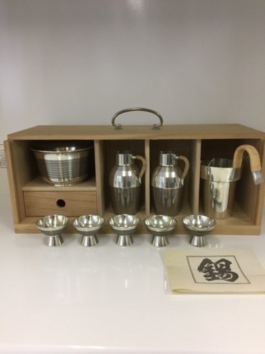 【錫半】浪華 錫半造 酒器 未使用品