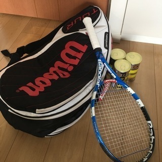 テニス用品セット ラケットバッグ・ラケット・テニスボール