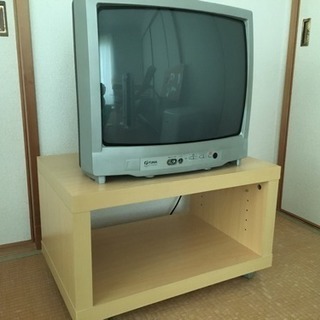テレビ(ブラウン管 20型) + フリー台