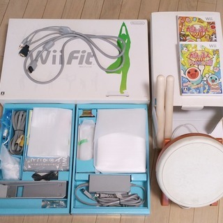 Wii本体、WiiFit、太鼓の達人(ソフト)、タタコン