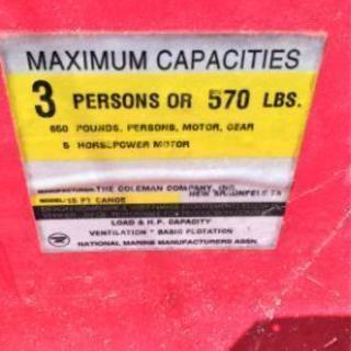 お買い上げありがとうございます！コールマン　カナディアンカヌー　15フィート