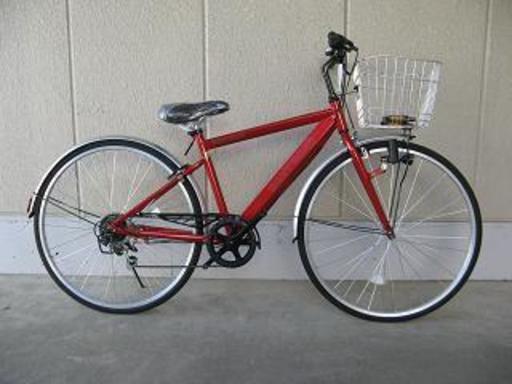 〔新品〕２７インチシティーサイクル（シマノ製外装６段変速）