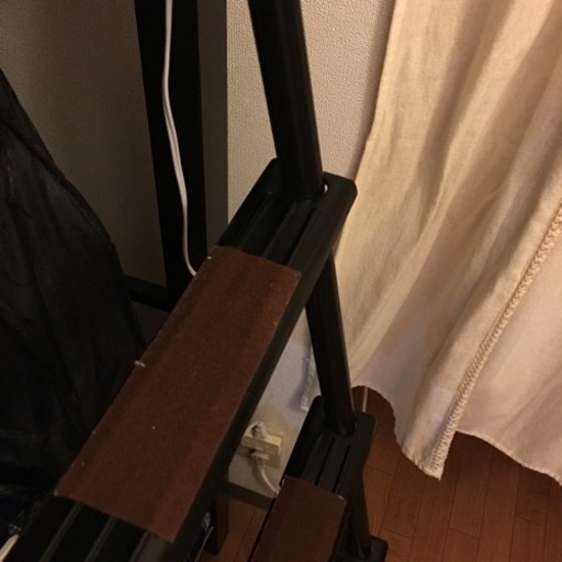 ニトリ スチール製ロフトベッド(黒) 取説付 87 家具・インテリア 直接