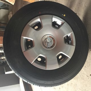 【新車外し】　ブリヂストン サマータイヤ 4本セット RD-613 STEEL 195/80R15 107/105L ホイール（カバー付き）