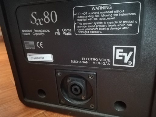 ◇◇Electro Voice Sx80 スピーカー ◇ペア◇ 15mスピーカーケーブル