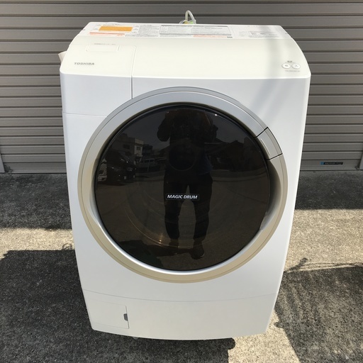 東芝 9.0kg 2014年製 ドラム式洗濯乾燥機 左開き グランホワイトTOSHIBA マジックドラム ピコイオン TW-Z96X2ML-W トラック貸出可