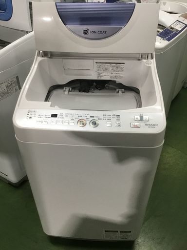 美品！洗濯機 SHARP 2012年製 5.5kg イオンコート 乾燥付 全自動洗濯機 ES-TG55L-A