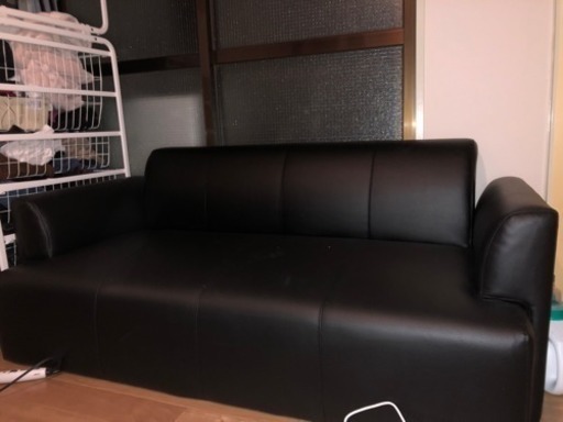 IKEA ブラックソファ
