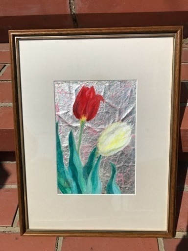 美品 絵画 チューリップ 額入り ほたる 福知山のインテリア雑貨 小物 置物 オブジェ の中古あげます 譲ります ジモティーで不用品の処分