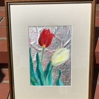 美品 絵画 チューリップ 額入り ほたる 福知山のインテリア雑貨 小物 置物 オブジェ の中古あげます 譲ります ジモティーで不用品の処分