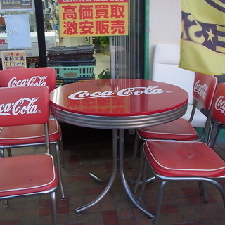 コカ・コーラ ブランド コーク ロー テーブル＋イス４脚 