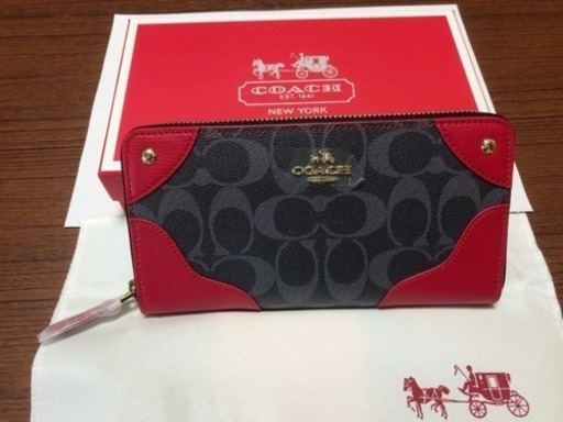 新品‼︎ コーチ COACH ファッション 長財布 F53780 レッドシグネチャーウォレット 正規アウトレット品