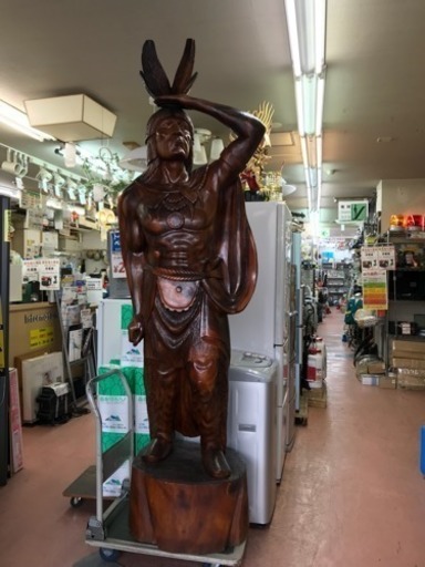 インディアン 人物大　半額値下☆74468 H2200 木製無垢