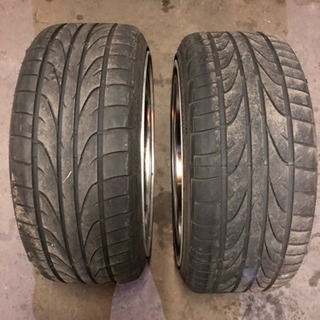 ESTATUS 19インチ 9JJ タイヤ付き！114.3×5穴 オフセット 42 2本☆27