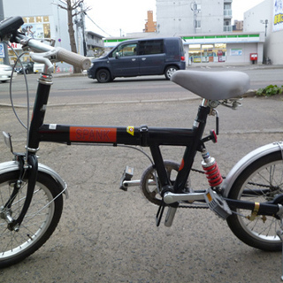 南12条店 SPANK 折りたたみ自転車 16インチ ブラック×シルバー