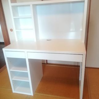 学習机　PCデスク　IKEA　MICKE ホワイト　美品　シンプル