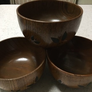 木製お碗4客 新品