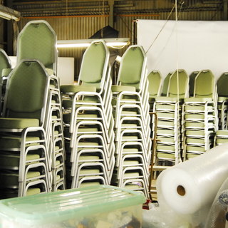 レセプションチェア アルミフレーム 若葉色 スタッキングチェア 160脚セット 宴会会場ホテルブライダル式場