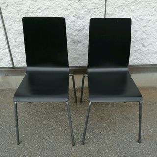 IKEA MARTIN チェア 2脚セット ブラック 椅子 JM...