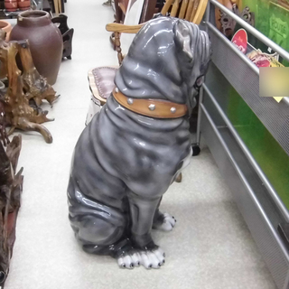 犬の置物 陶器 幅26×奥行40×高さ86(㎝) 札幌 西区 西野
