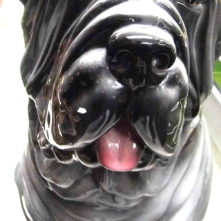 犬の置物 陶器 幅26×奥行40×高さ86(㎝) 札幌 西区 西野