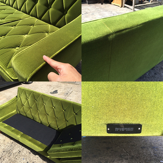 カリモク60 karimoku ロビーチェア 3シーター モケットグリーン