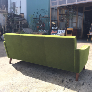 カリモク60 karimoku ロビーチェア 3シーター モケットグリーン