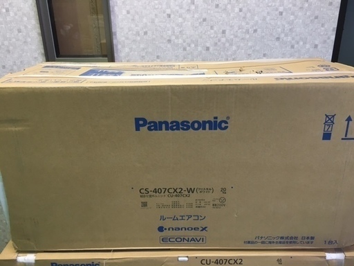 未使用 未開封 ☆ Panasonic ルームエアコン ナノイーX エオリア CS-407CX2-W ～14畳 スマホリモコン パナソニック 　川口市