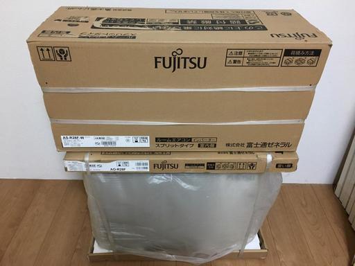 新品未使用☆富士通ゼネラル ルームエアコン AS-R28F-W スマホ 連携 フィルター 自動お掃除　川口市