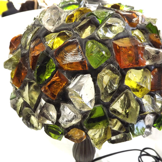 アンティークランプ テーブルランプ 照明 ライト ガラス細工 2024