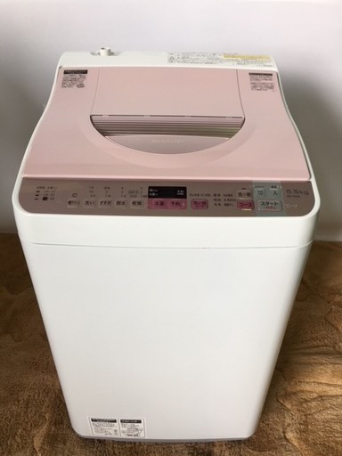 シャープ 5.5kg 洗濯乾燥機 ES-TX5A-P ピンク系 2017年製　川口市