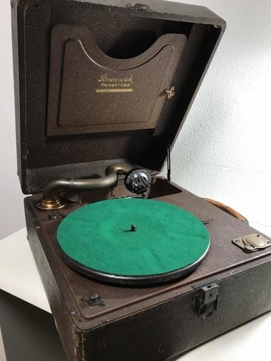 希少 アンティーク Brunswick Cortez ブランズウィック ポータブル蓄音機 ジャンク 川口市