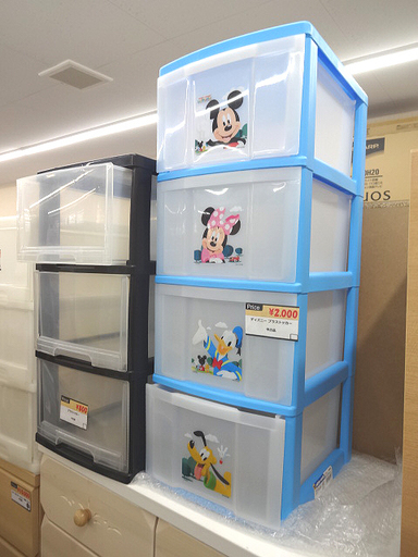 札幌 引き取り ディズニー ミッキー ミニー プラスチック ストッカー 4段 チェスト 福助 元町店 元町の収納家具 タンス 衣類収納 の中古あげます 譲ります ジモティーで不用品の処分