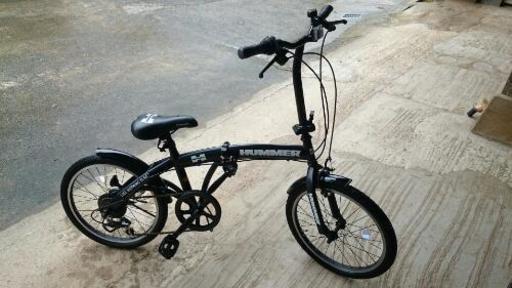HUMMER ハマー 折り畳み自転車 20インチ 変速あり ブラック【ユーズド