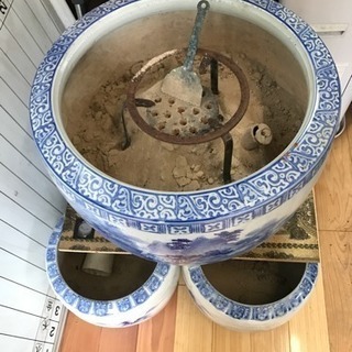 火鉢 水鉢 5点 中古 灰付き