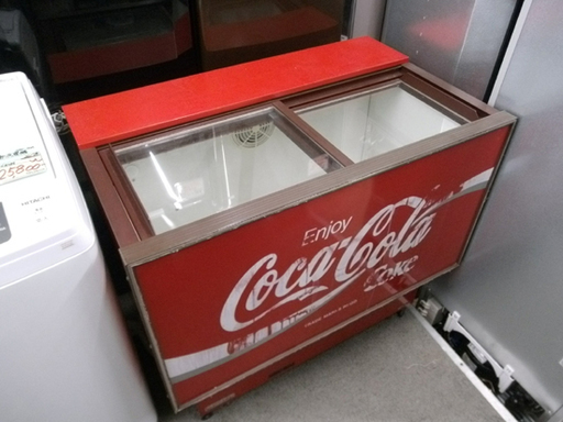 動作OK レア コカ・コーラ　オープンタイプクーラー 冷蔵庫 三菱 年式不明 コカコーラ COCACORA 札幌 本郷通店