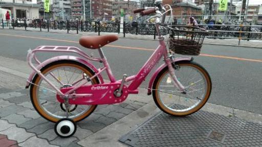 値下げ！！♪ジモティー特価♪１８インチ補助車付き子供車　在庫特価　新大阪　サイクルキッズ