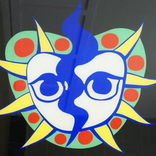 ■岡本太郎作■大型ガラス抽象画リオちゃん■オブジェ■芸術/美術品■