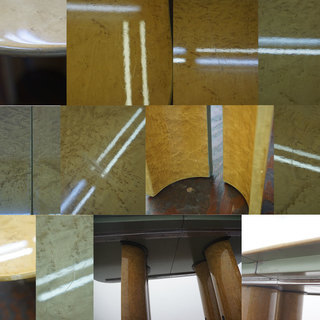 ■イタリア製■Saporiti Italia■サポリティイタリア■バーズアイメープル■伸張式ダイニングテーブル■ 