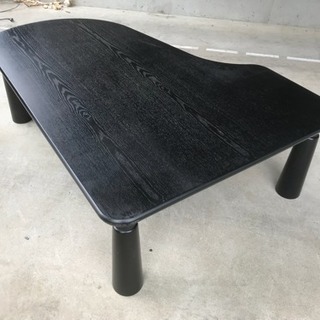木製ローテーブル ブラック