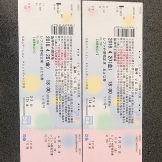 急募‼︎阪神巨人戦4月20日(金)