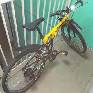 使用回数は数回だけ！ハマー26インチ折り畳み自転車（MG-HM266E）