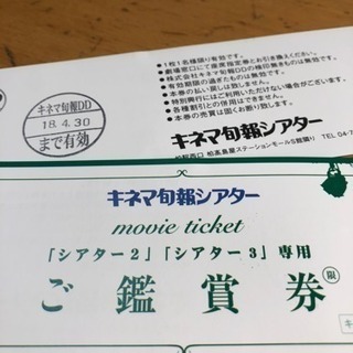 キネマ旬報シアター柏 鑑賞券2枚 ¥1000