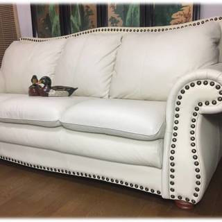 「イタリア製 総本革 incanto 3Pソファ」Z4